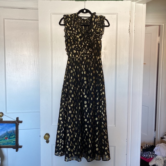 Madewell Metallic Dot Dress - Picture 3 of 9